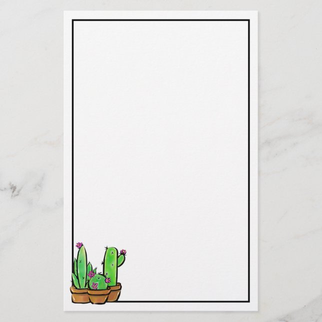 Papelería Cactus cactus succulantes (Anverso)