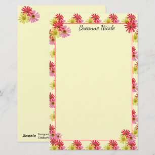 Papelería Cactus coloridas personalizadas Zinnia 5,5 x 8,5