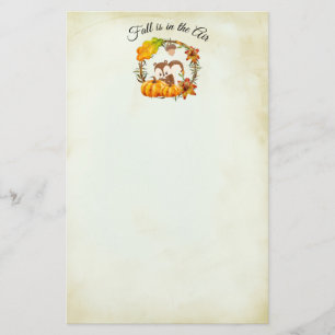 Papelería Caer en la tipografía del aire con ardilla