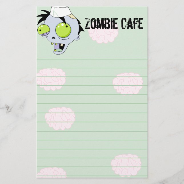 Papelería Café del zombi (Anverso)