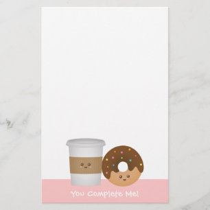 Papelería Café y donut lindos, tú me completas