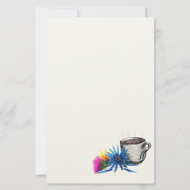 Papelería Café y Flores Silvestres (Anverso)