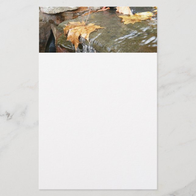 Papelería Caídas en la fotografía de otoño en cascada II (Anverso)