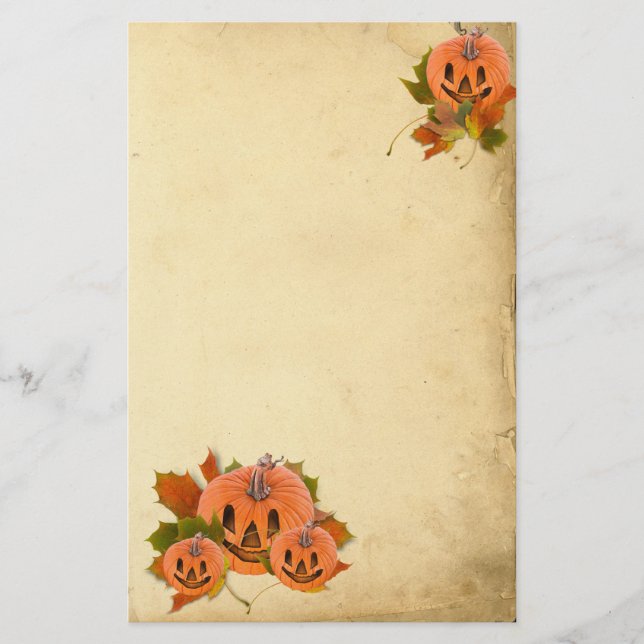 Papelería Calabazas de Halloween (Anverso)