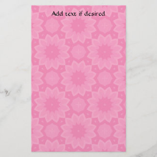 Papelería Caleidoscopio floral de color rosa