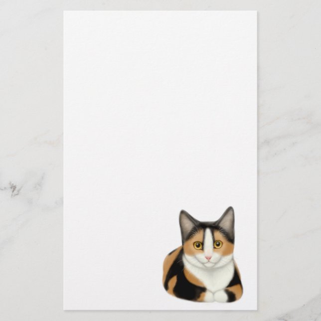 Papelería Calico Cat Stationery (Anverso)