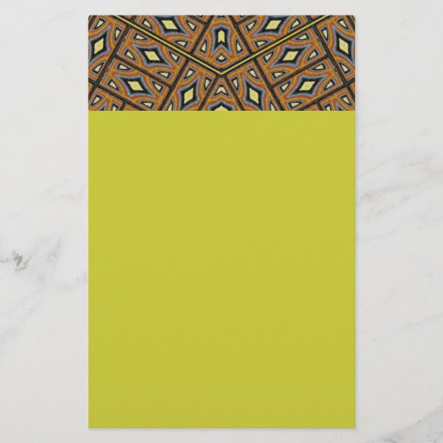 Papelería Calidoscopio de Ladrillos Africanos (Anverso)