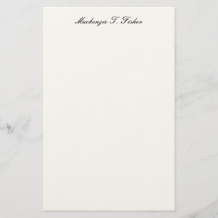 Papelería Caligrafía Clásica Elegante Blanco y Negro