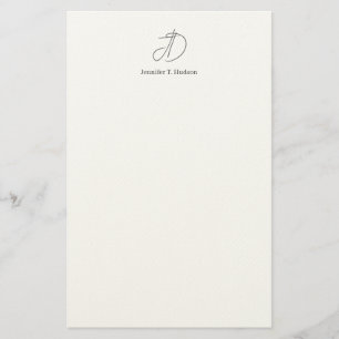 Papelería Caligrafía de monograma clásico de moda