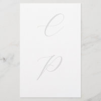 Caligrafía Moderna Monogramada Nombre Sencillo Pla