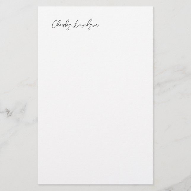 Papelería Caligrafía profesional moderna Minimalista (Anverso)