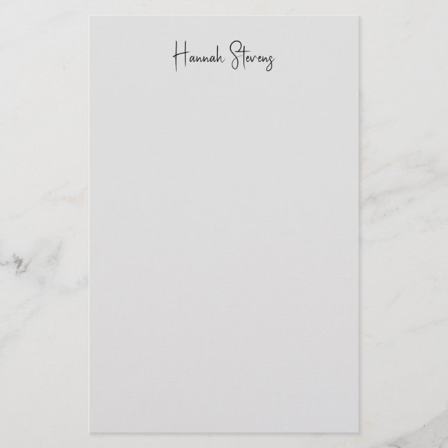 Papelería Caligrafía profesional moderna minimalista (Anverso)
