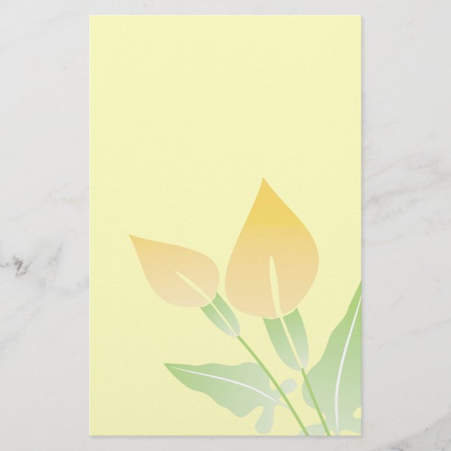 Papelería Calla Lily Stationery-Floral (Anverso)