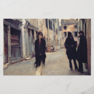 Papelería Calle en Venecia (Mujer elegante) (Singer Sargent)
