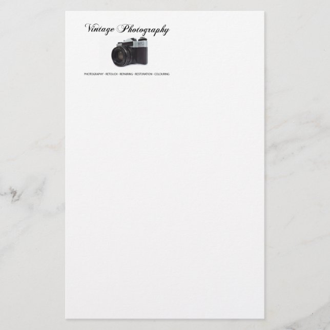 Papelería Cámara de cine antigua (Anverso)