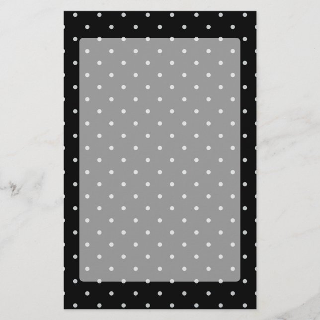 Papelería Cambiar puntos de polka gris Cualquier Personaliza (Anverso)