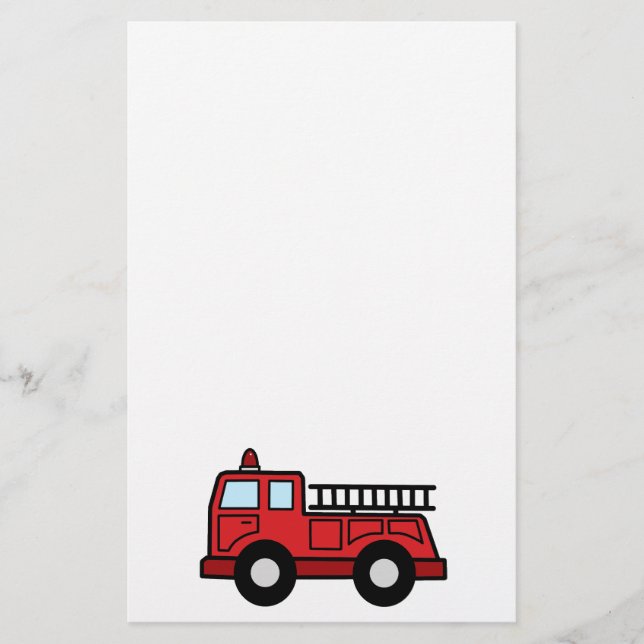 Papelería Camión del vehículo de la emergencia del Firetruck (Anverso)