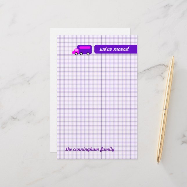 Papelería Camión morado (Anverso/Reverso In Situ)