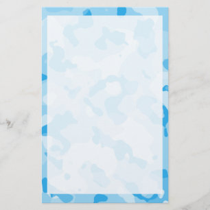 Papelería Camo azul bebé; camuflaje