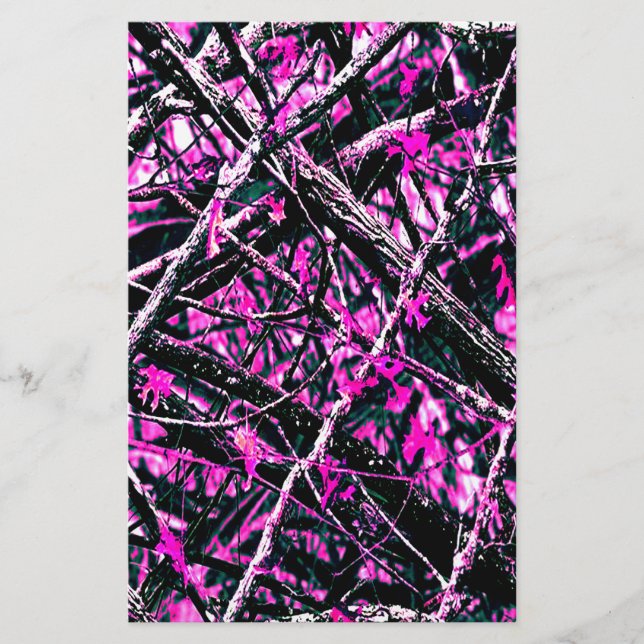 Papelería Camo rosa "real" (Anverso)