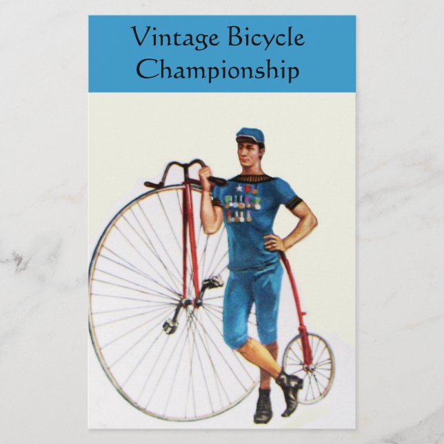 Papelería Campeonato de Bicicleta Vintage (Anverso)