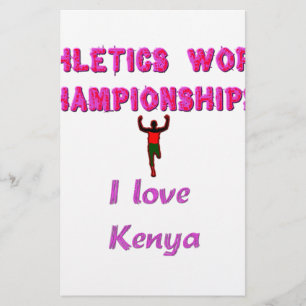 Papelería Campeonato Mundial de Atletismo Corredora de Kenia