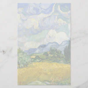 Papelería Campo de trigo Vincent Van Gogh con cipreses