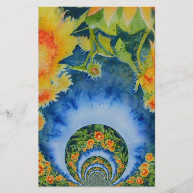 Papelería Campos de girasol para siempre (Anverso)