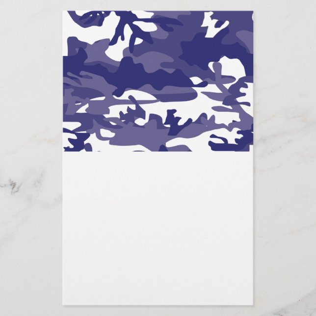 Papelería Camuflaje azul (Anverso)