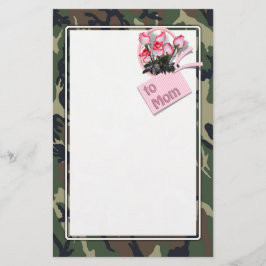 Papelería Camuflaje de Rosas de mamá militar
