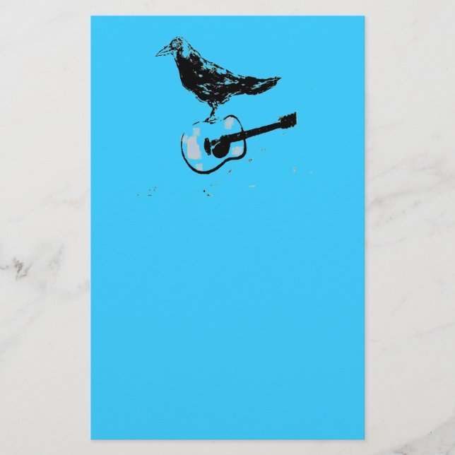 Papelería canción de guitarra raven (Anverso)