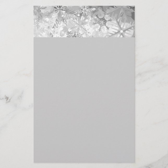 Papelería capa de realismo digital de invierno gris gris con (Anverso)