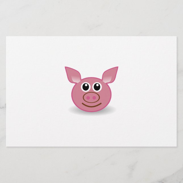 Papelería Cara de Personalizado de cerdo (Anverso)