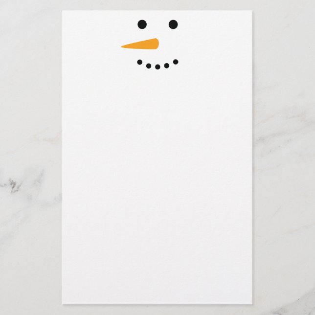 Papelería Cara de Snowman (Anverso)