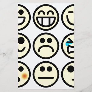 Papelería cara feliz de emoticono