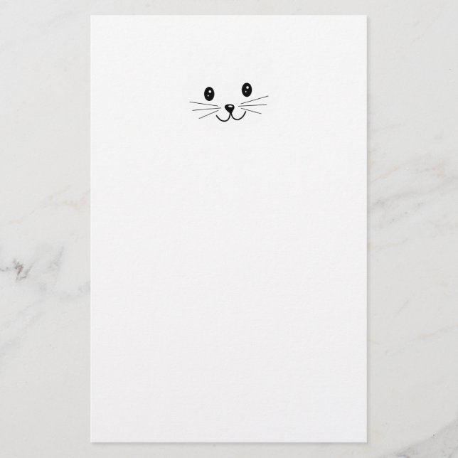 Papelería Cara linda del gato (Anverso)