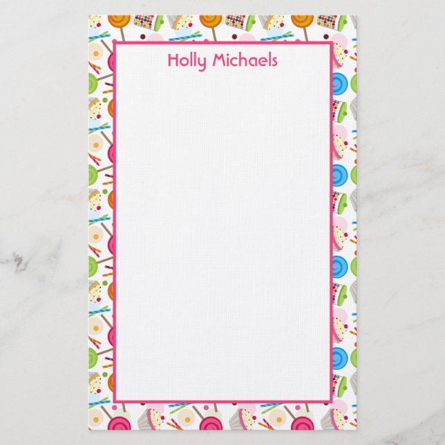 Papelería Caramelo y efectos de escritorio personalizados (Anverso)