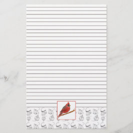 Papelería Cardenal Rojo Bird Stationin