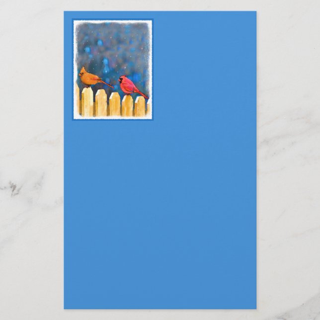 Papelería Cardenales sobre la pintura de la cerca - Arte ori (Anverso)