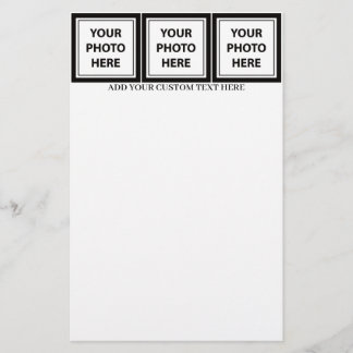 Papelería Cargar 3 fotos y añadir texto - imagen Personaliza