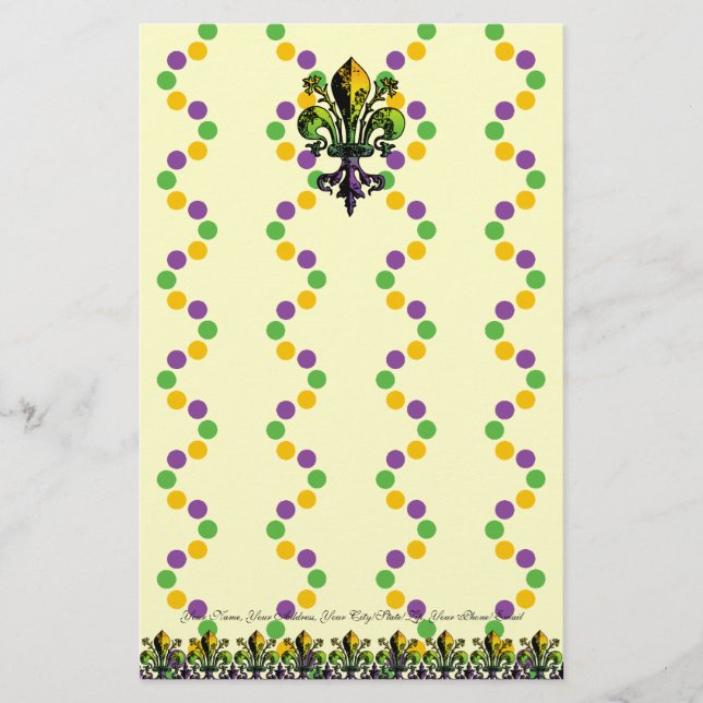 Papelería Carnaval antiguo Fleur (Anverso)