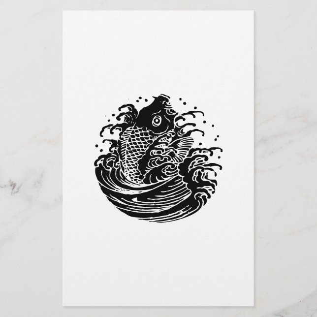 Papelería Carpa y agua (Anverso)