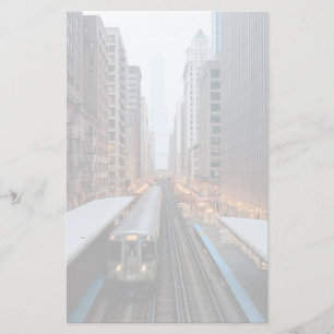Papelería Carril elevado en Chicago céntrica sobre Wabash