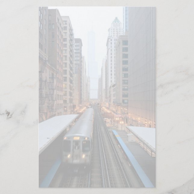 Papelería Carril elevado en Chicago céntrica sobre Wabash (Anverso)