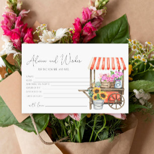 Papelería carrito de flores - consejos y deseos para la duch