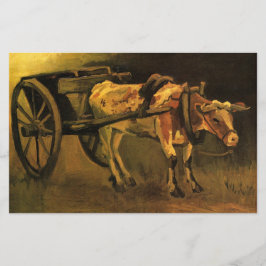 Papelería Carro con ox rojo y blanco (Vincent van Gogh)