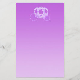 Papelería Carro del cuento de hadas en púrpura