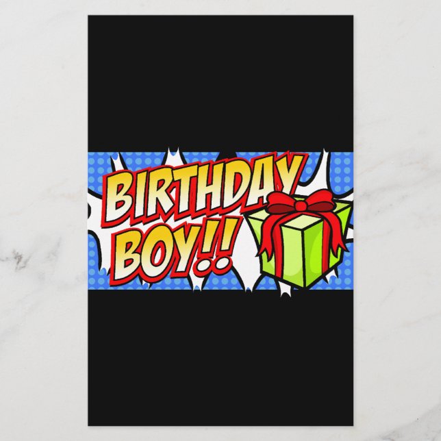 Papelería Cartel de Birthday Boy (Anverso)