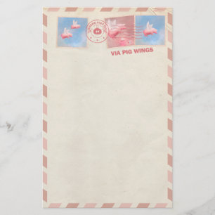 Papelería Cartel de cerdo volador