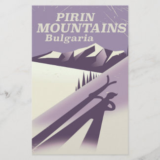 Papelería Cartel de esquí de las montañas Pirin Bulgaria